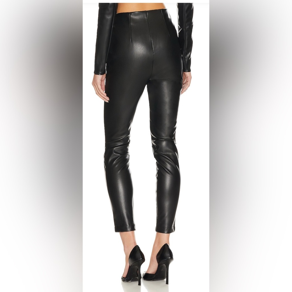 AFRM Black Faux Leather Simone Pants